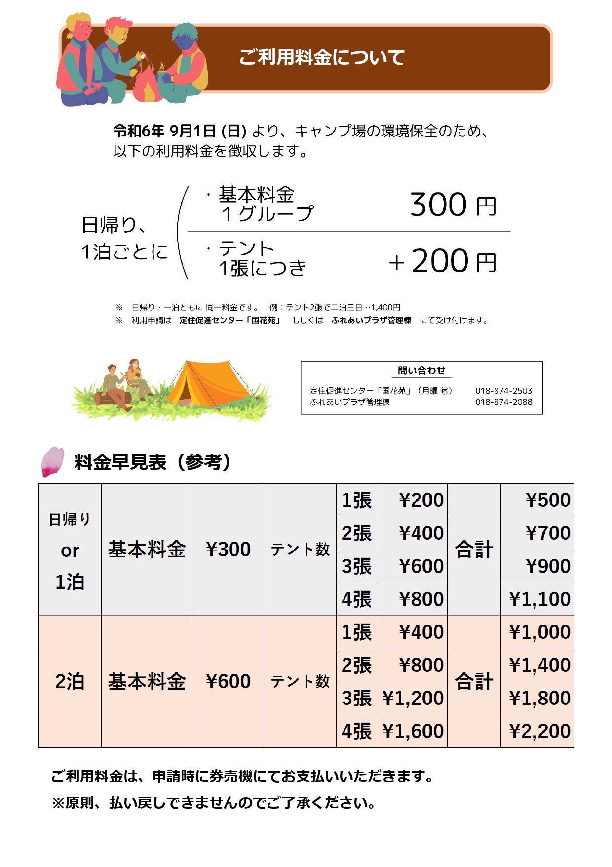 日本国花苑キャンプ場　ご利用案内の画像3
