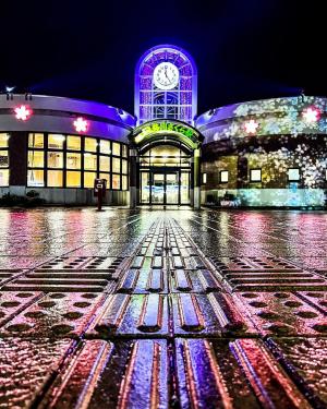 井川さくら駅冬季限定イルミネーション