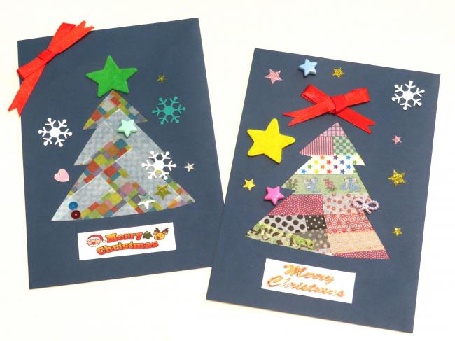 可愛らしい 手作りクリスマスカード