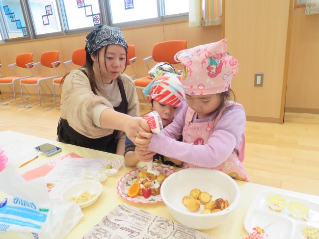 まあるいホットケーキを積み上げて