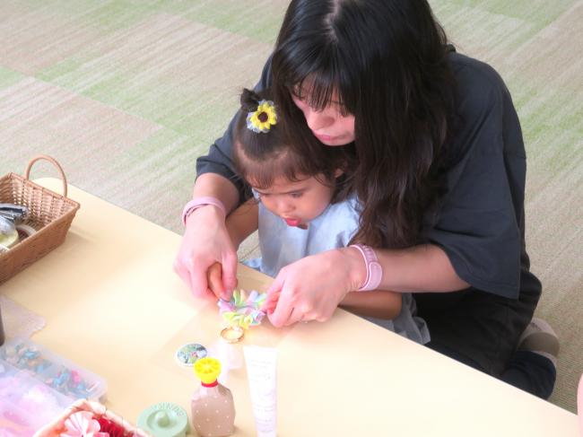 組み合わせて、出来上がり！　　お子さんと一緒にやっても